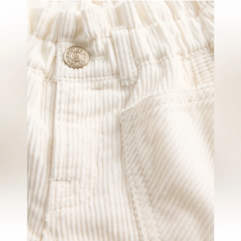 Gap Kids Girls’ Ivory Corduroy Horseshoe Pants—5